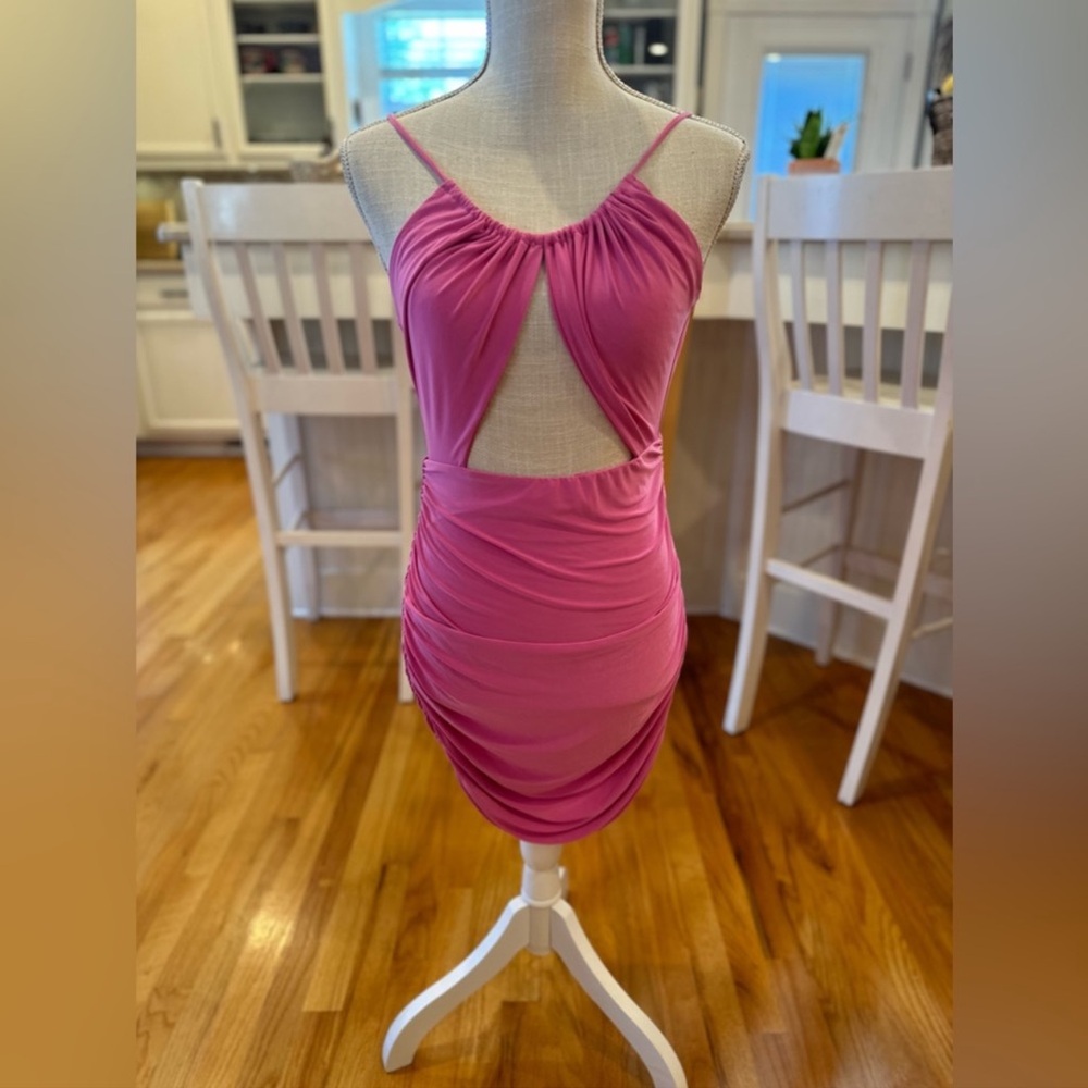 Sabora hot pink sexy mini dress